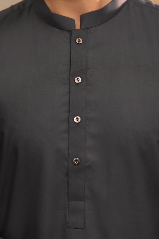 Graphite Grey – Shalwar Kameez with Waistcoat (3 Piece)