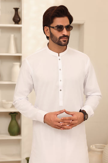 Pristine White – soft cotton Shalwar Kameez