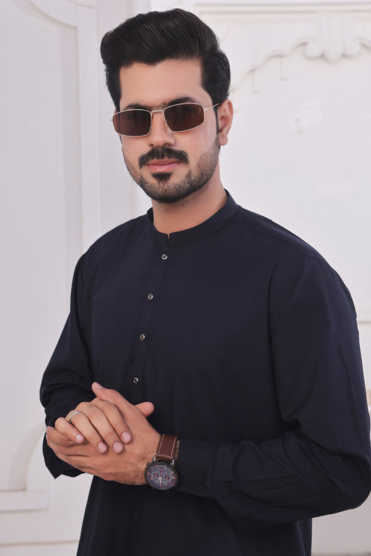 Navy Blue Kameez Shalwar AJS#140