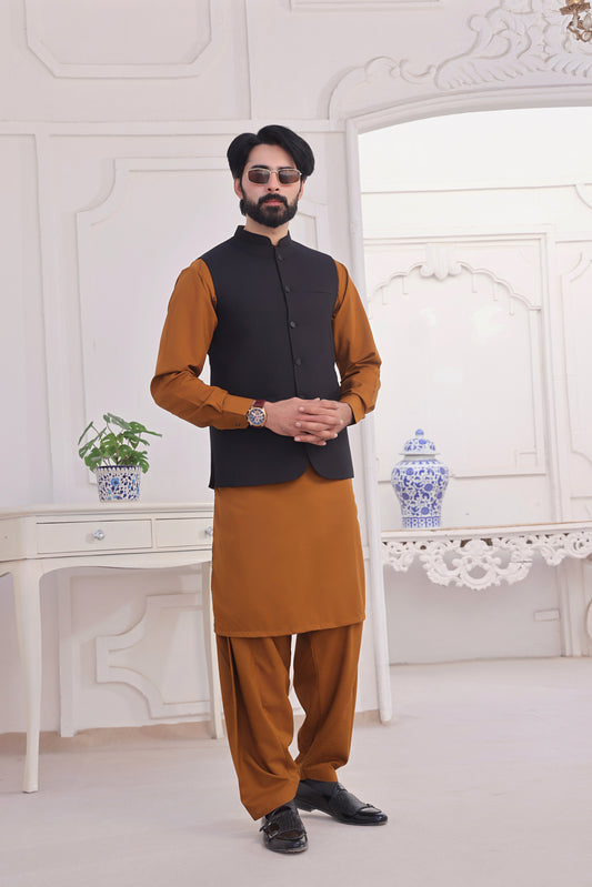 Black Premium Waistcoat AJS#116