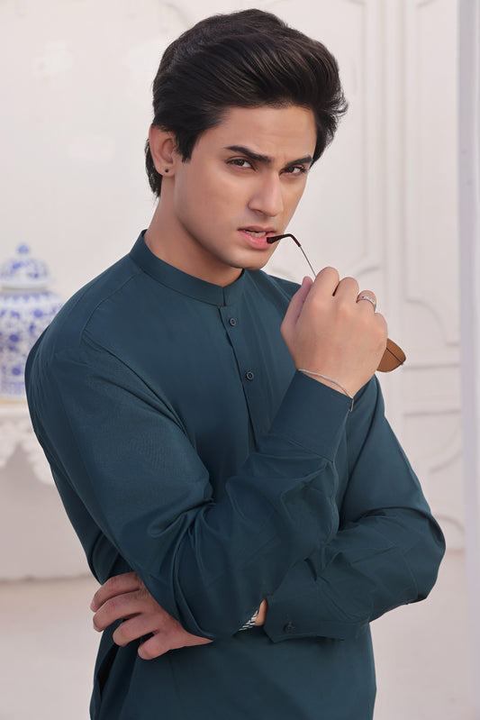 Sea Green Kameez Shalwar AJS#149