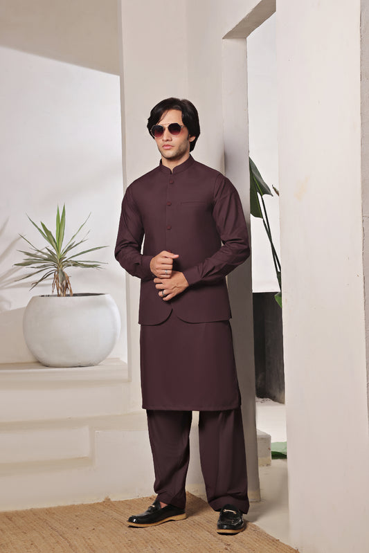 MAHROON (3 Piece) AJWS#1017