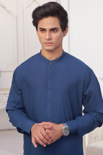 Royal Blue Kameez Shalwar (Stitched) AJS#145