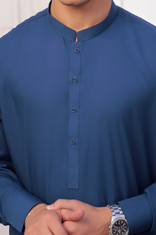 Royal Blue Kameez Shalwar (Stitched) AJS#145