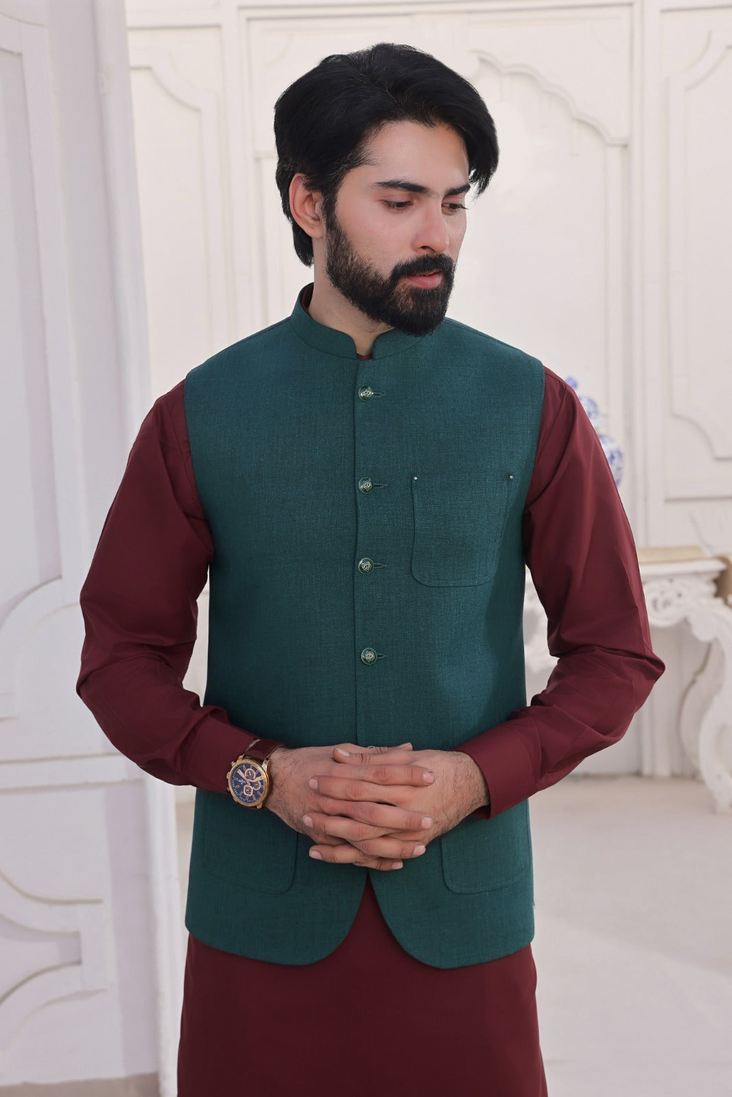 Green Classic Waistcoat AJS#111