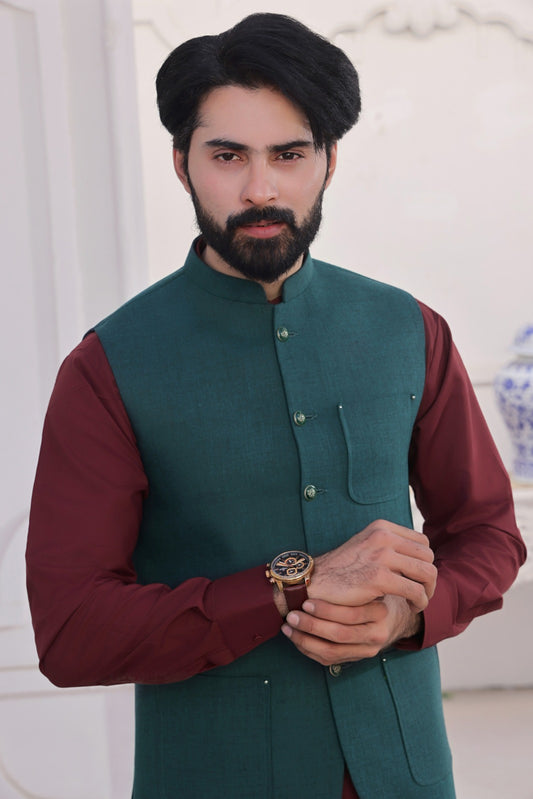 Green Classic Waistcoat AJS#111