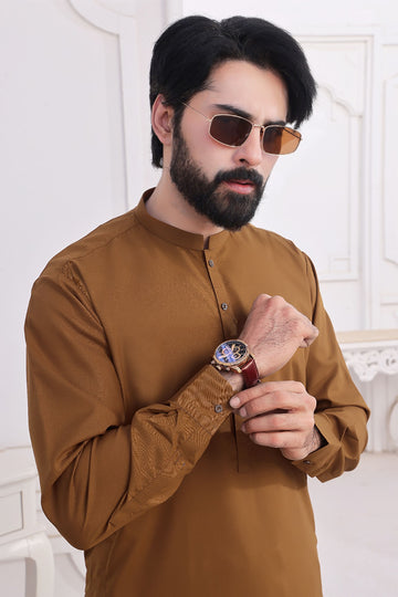 Mustard Kameez Shalwar AJS#143